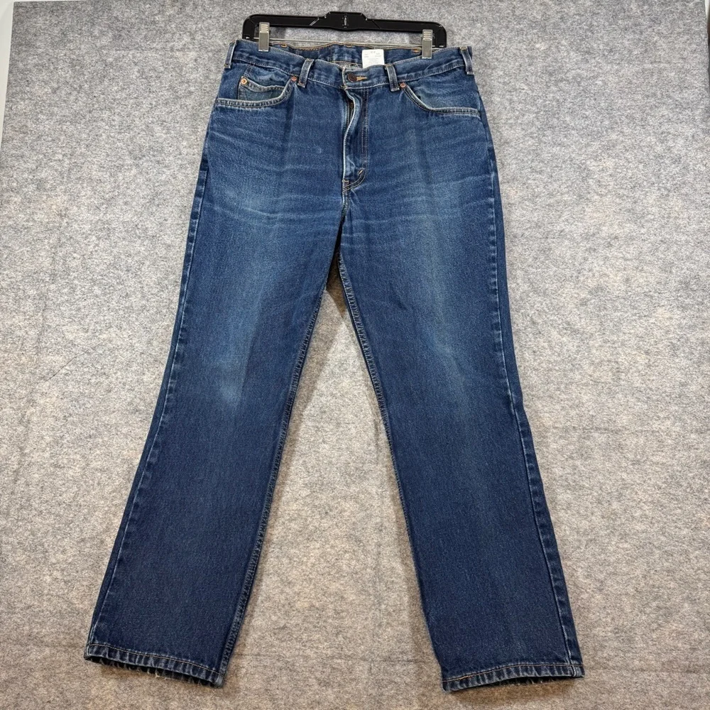 Vintage Levi’s 505 Orange Tab 90s Blue Straight Leg Jeans 36x30 Classic Denim - Picture 3 of 14